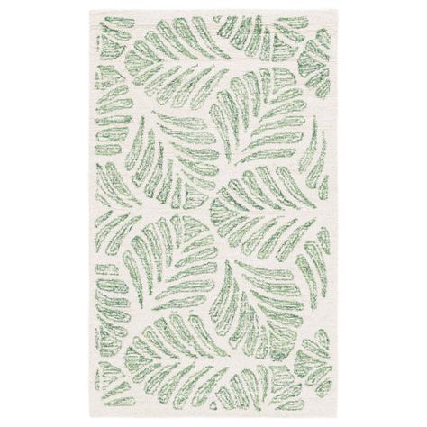 Winston Porter Jalayiah 728 Area Rug In Ivory / Green | Wayfair Furniture Lighting, Cookware, Porter, Area Rug, Area Rugs, Rug, Lighting, Free Shipping, Green