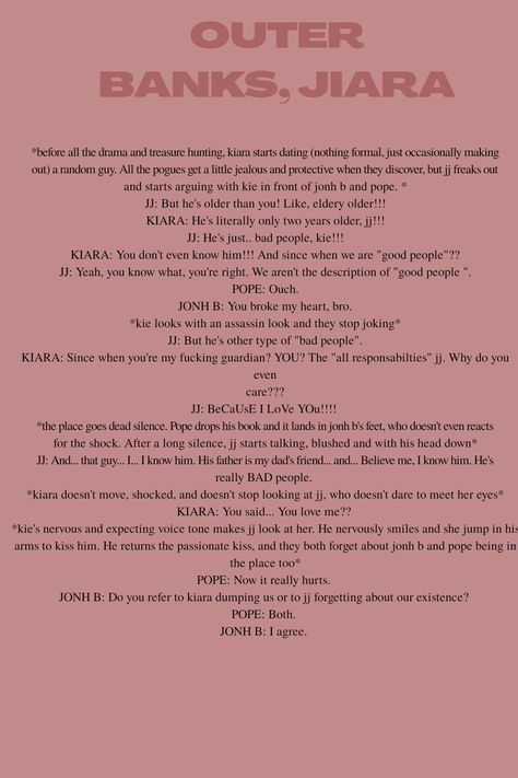 Outer Banks Jj And Kiara Fanart, Jj X Kiara Fanart, Jiara Obx Headcanon, Jj Kie Fanart, Outer Banks Headcanon, Kiara Carrera Quotes, Kiara X Jj, Outerbanks Jj And Kiara, Kiara And Jj Fanart