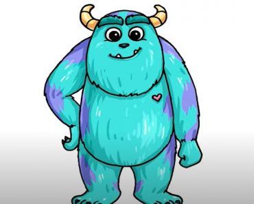 How to Draw Sulley from Monsters Inc Step by Step Things To Sketch, Draw So Cute, Sully Monsters Inc, Drawing Instructions, Draw Step By Step, Cartoon Drawing Tutorial, Drawing Tutorials For Beginners, Cool Pencil Drawings, Drawing Guide