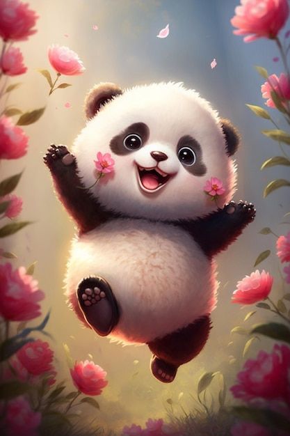 Cute Panda Pictures, Cute Panda Illustration, Cute Panda Art, Panda Photos, Panda Bears Wallpaper, Cute Panda Drawing, Panda 3d, Cute Pandas