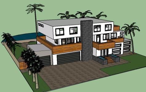 Sketchup House Design, Sketchup House, Pool Sticks, A Modern House, Architecture Design Drawing, Sketchup Model, Modern Houses, Design Drawing, Simple House