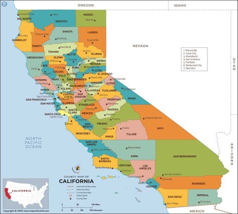 California County Map Yosemite National Park Map, San Diego Map, Los Angeles Map, South America Map, Channel Islands National Park, Lassen Volcanic National Park, Kings Canyon National Park, California Wildfires, Fresno California