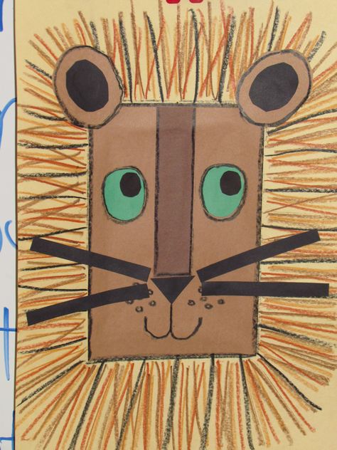 Lion kid friendly | Amy Metcalf | Flickr Lion Craft For Kindergarten, The Lion And The Mouse, Lion Craft, Kindergarten Smorgasboard, Lion And The Mouse, Kindergarten Art Lessons, Animal Art Projects, Afrique Art, Elementary Art Projects