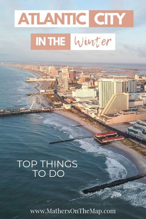 Atlantic City in the Winter - Top Things To Do Things To Do In Atlantic City, Things To Do In Atlantic City New Jersey, Atlantic City Aesthetic, Indoor Surfing, Philadelphia Trip, Indoor Park, Diving Lessons, Indoor Beach, Atlantic City Boardwalk