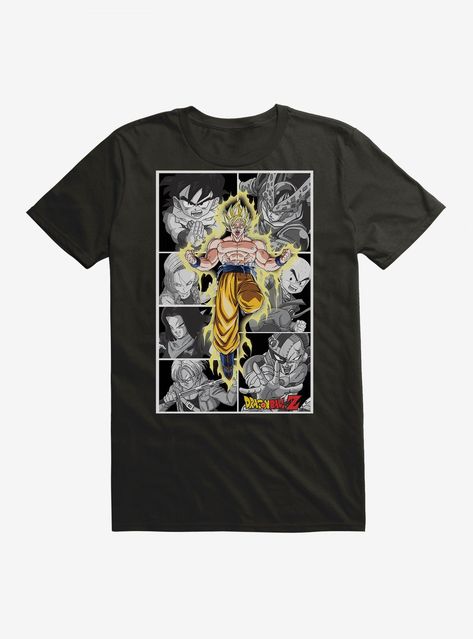 Dragon Ball Z Super Saiyan Goku T-Shirt Goku Characters, Dragon Ball Z Super Saiyan, Super Saiyan Goku, Goku T Shirt, Anime Tees, T Shirt Image, Super Saiyan, Anime Shirt, Black White Photos