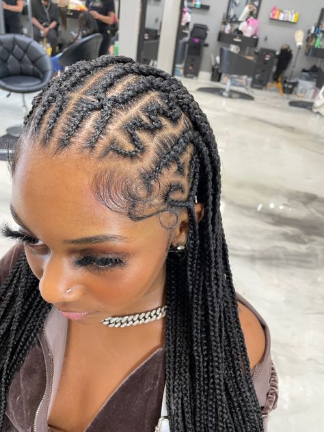 Hairstyles Pictures, Feed In Braids Hairstyles, Box Braids Hairstyles For Black Women, Cute Braided Hairstyles, Braided Cornrow Hairstyles, Braided Hairstyle, Braids Hairstyles Pictures, Protective Hairstyles Braids, Trendy Hairstyle