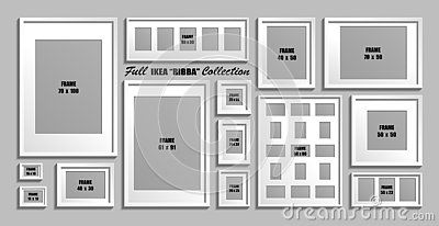 Long Picture Frame, Gallery Wall Examples, Picture Wall Layout, Frame Wall Layout, Ikea Photo Frames, Ikea Picture Frame, Gallery Wall Template, Wall Galleries, Ikea Pictures