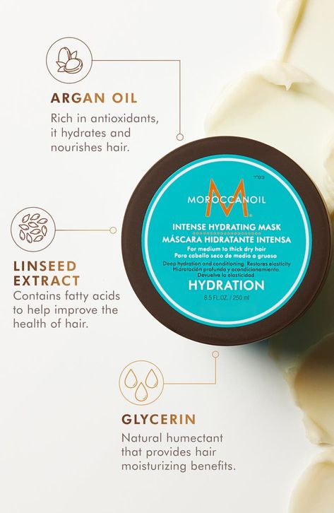 Moroccan Oil Intense Hydrating Mask, Moroccan Oil Hair Products, Deep Hair Conditioner, Moroccan Oil Hair, Hydrating Hair Mask, Hair Shine, 7 Minutes, Deep Conditioning, Hydrating Mask