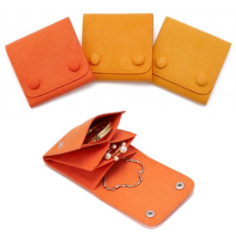 PRICES MAY VARY. 【Separated & Untangled】These orange small jewelry pouch features three seperated spaces, good for earrings, rings, bracelets and small necklaces, helps keep your jewerly pieces without tangled messes. You can put things in these orange travel jewelry pouch without worrying about them falling out. 【Perfect Size for Purse/Small Bag/Backpack/Suitcase】These orange microfiber jewelry pouch are good for many purposes: traveling, storage, gifting and taking with for times you might nee Jewelry Pouch Packaging, Essential Aesthetic, Small Pouch Bag, Backpack Suitcase, Small Necklaces, Bag Inspiration, Stationary Gifts, Small Necklace, Jewelry Roll