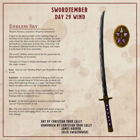 Dnd 5e Magical Swords, Dnd 5e Homebrew Swords, Katanas Dnd 5e, Homebrew Items, Dnd Druid, Dnd Stats, Fantasy Items, Dnd Stories, Anime References