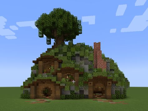 Minecraft Building Guide, Casa Hobbit, Minecraft House Plans, Minecraft Farm, Minecraft Cottage, Easy Minecraft Houses, Minecraft Server, Minecraft Medieval, Cute Minecraft Houses