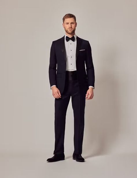 Men's Tuxedo & Dinner Suits | Hawes & Curtis Men's Tuxedo, Hawes And Curtis, Dinner Suit, Tuxedo For Men, Tailored Suits, Black Tie, 3 Months, Black