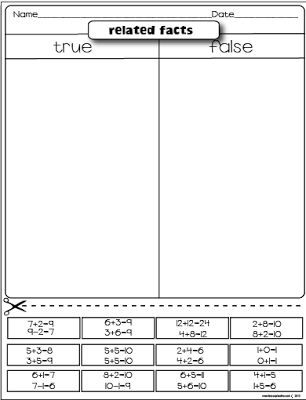 Pythagorean Theorem, Classroom Freebies, True False, Math Time, Fact Families, Second Grade Math, First Grade Reading, Math Addition, Math Workshop