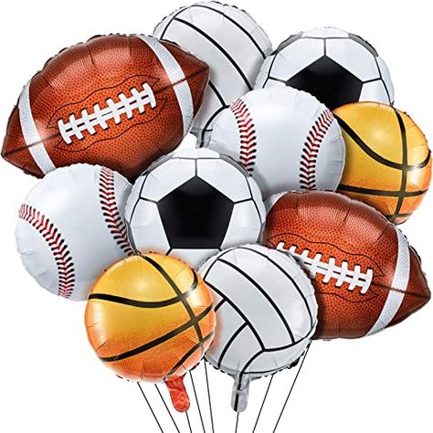 Baby Shower Sports, Sports Themed Party, Foil Balloons, Themed Party, Party Decoration, Volleyball, Foil, Balloons, Basketball