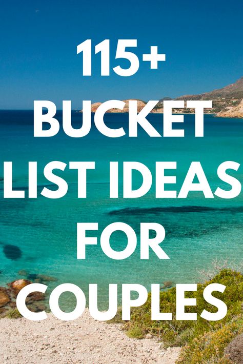 Bucket List Ideas for Couples (Dating, Engaged or Married) to Experience Together - Discover 115+ couples bucket list ideas for creating new memories and enhancing your relationship or marriage. Includes a variety of fun, unique, exciting, sexy, adventurous, travel, romantic and scary things to do as a couple, before you die. Plus the bucket list journal we use to journal our bucket list goals experience. #ourpf #bucket #list #ideas #couples #thingstodo #marriage #relationships via @ourpfamily Adventure Dates Ideas Couple, Things To Do As A Couple, Bucket List Ideas For Couples, List Journal, Adventurous Travel, Bucket List Journal, Couples Travel, Scary Things, Bucket List Ideas