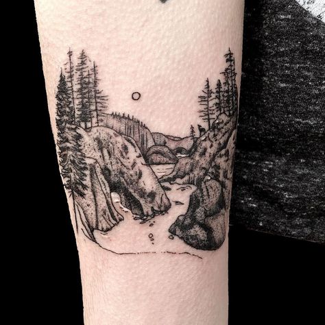 Oregon Coast Tattoo Ideas, Oregon Coast Tattoo, Oregon Tattoo Ideas, Coast Tattoo, Oregon Tattoo, Bridge Tattoo, Tillamook Oregon, Scene Tattoo, West Coast Trail