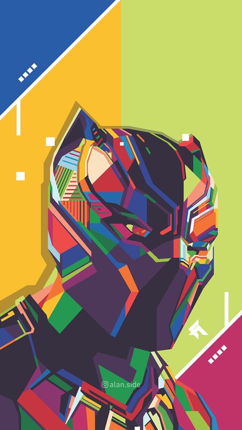 Marvel Paintings, Wpap Art, Black Panther Art, Pop Art Movement, Posca Art, Portrait Cartoon, Marvel Fan Art, Marvel Comics Wallpaper, Wallpaper Android