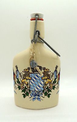 Vintage German Ceramic Liquor Bottle Flask Josef Hoermann Distillery Handmade  | eBay Blue Dahlia, Flask Bottle, German Ceramics, Liquor Bottle, Liquor Bottles, Dahlia, Flask, Liquor, Ceramics