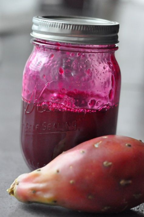 prickly pear gastrique Cactus Recipes, Pricky Pear, Edible Cactus, Prickly Pear Recipes, Cactus Recipe, Pear Syrup, Roast Pork Loin, Pear Preserves, Pear Liqueur