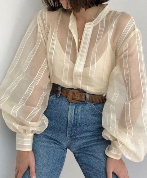 Mode Chic, Mode Inspo, Blouse Vintage, Casual Blouse, Looks Style, Mode Inspiration, Mode Style, Looks Vintage, Mode Outfits