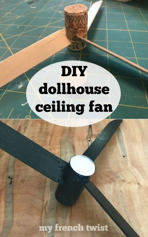 #dollhouseceilingfan Dollhouse Ceiling Ideas, Dollhouse Redo, Suitcase Dollhouse, Miniatures Diy, Diy Miniatures, Custom Barbie, House Crafts, Miniature Tutorials, Simple Crafts