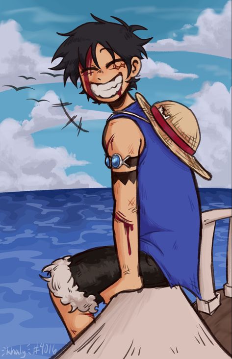 One Piece Modern Au, Luffy Pfp Manga, Luffy Hat, Luffy Outfits, Luffy Fanart, Bonney One Piece, Super Powers Art, One Piece Funny, Wall Drawing