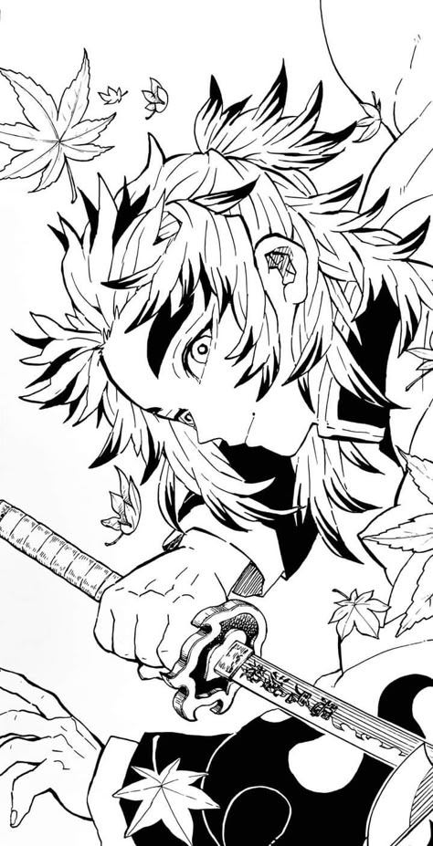 Kyo Manga, Demon Slayer Manga, Anime Lineart, Rengoku Kyoujurou, Rengoku Kyojuro, Anime Tattoos, Anime Sketch, Demon Slayer Kimetsu No Yaiba, Manga Panels