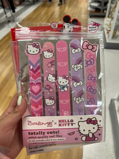 T.J.Maxx Sanrio The Crème Shop How cute hellow kitty likkted edition vakentines day nail fines! #tjmaxxfinds #tjmaxxhaul #hellokitty #sanrio #valentinesday #valentines #hearts #pink #nailfile #nail #thecremeshop #limited #aesthetic Nail File Aesthetic, Tj Maxx Finds Hello Kitty, Hello Kitty Tj Maxx Finds, Tj Maxx Finds, Juicy Couture Clothes, Hello Kitty Nail, The Crème Shop, Kitty Nail, Tjmaxx Finds