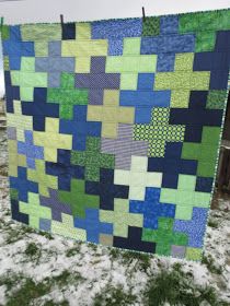 A+ quilt... I like the blues & greens Blue And Green Quilts Color Combos, Quilt Crafts, Green Quilts, Plus Quilt, Online Scrapbook, Green Quilt, Blues And Greens, My Days, Scrap Quilts