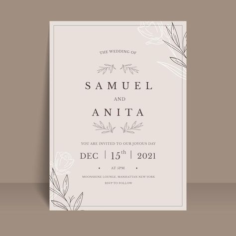 Hand Drawn Wedding Invitations, Boho Wedding Invitation Template, Painted Wedding Invitation, Simple Wedding Cards, Engagement Invitation Cards, Elegant Wedding Invitation Card, Minimal Wedding Invitation, Digital Invitations Wedding, Design Invitation