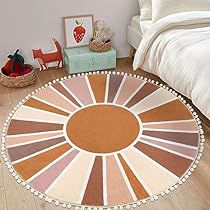 Boho Rainbow Nursery Girl, Sun Patterns, Rugs For Kids Room, Circle Area Rug, Rainbow Rugs, Rugs For Kids, Boho Rainbow Nursery, Small Playroom, Sewing Furniture