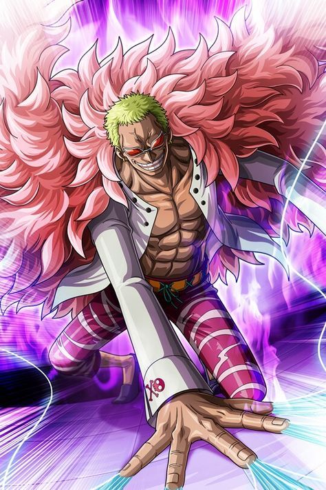 Doflamingo One Piece, Don·quixote Doflamingo, King Hassan, One Piece Poster, Movies Cartoon, Donquixote Doflamingo, One Piece Drawing, Anime Wallpapers, Free Hd Wallpapers