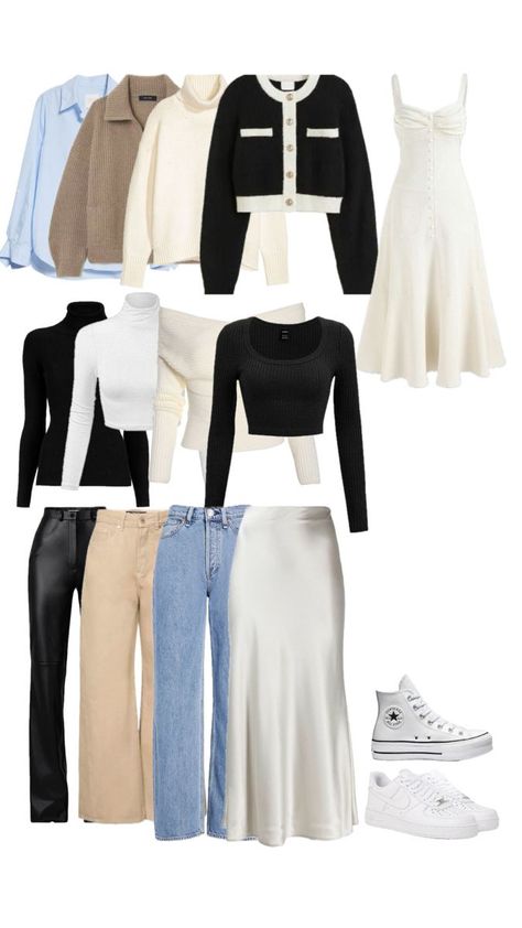 Wardrobe capsule Old Money Outfits With Sneakers, Shein Capsule Wardrobe, Old Money Capsule Wardrobe Summer, Spring Old Money Outfits, Korean Capsule Wardrobe, Old Money Tops, Old Money Outfits Spring, Old Money Wardrobe Essentials, Old Money Inspired Outfits