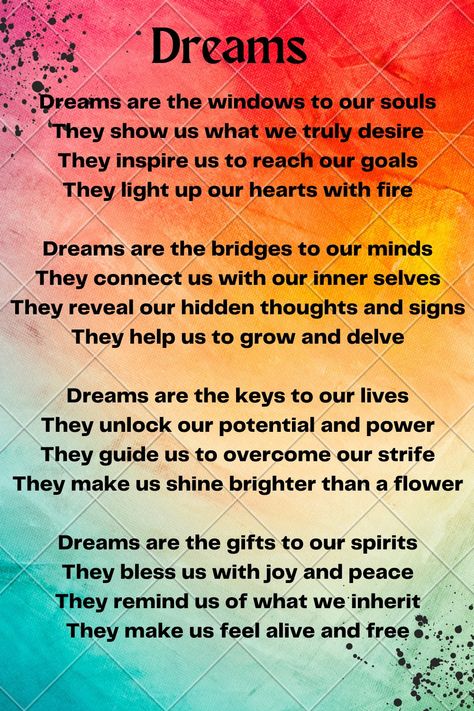 Peom dreams Poem About Dreams, Poems About Dreams, Small Poems, Class Inspiration, About Dreams, Sigil Magic, Chase Your Dreams, Novel Writing, A Poem