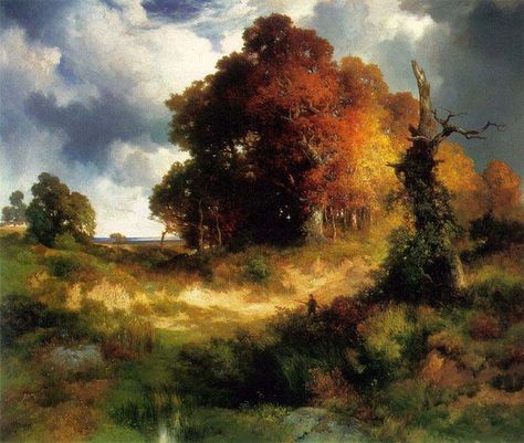 Hans Thoma, Seascape Artists, Giuseppe Arcimboldo, Thomas Moran, Art Thomas, Oil Painting Nature, Hudson River School, Autumn Painting, Oil Painting Reproductions