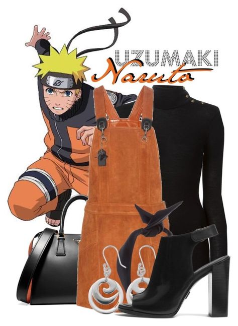 "|| Naruto Uzumaki - Naruto Shippuden ||" by freezespell ❤ liked on Polyvore featuring Balmain, Prada, Coach, yunotme, Andea and Michael Kors Comicon Outfit, Swift Outfits, Naruto Clothing, Trendy Outfit Inspo, Disney Inspired Fashion, Character Inspired Outfits, Disney Bound Outfits, Disney Inspired Outfits, Fandom Fashion