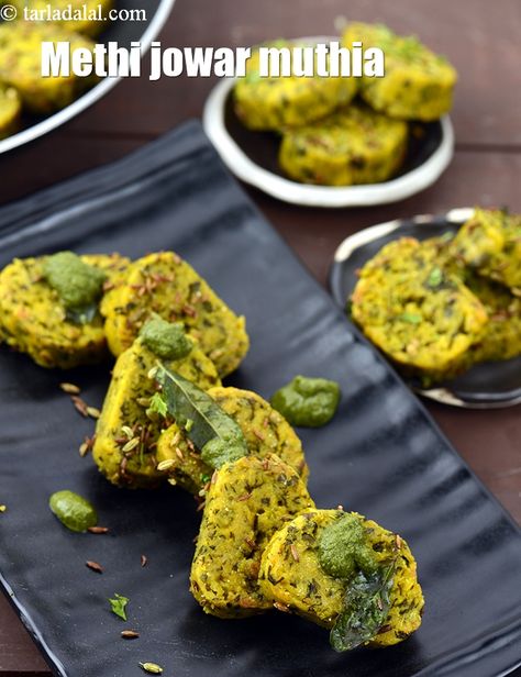 methi jowar muthia recipe | Indian jowar muthiya | healthy methi jowar steamed muthia |