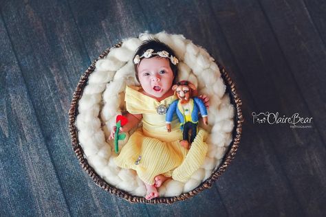 Clairebear Photography on Instagram: “Newborn In-Studio Beauty and the beast . . . . . #beautyandthebeast #disney #disneyprincess #princessbelle #babyphotographer…” Newborn Pictures Family, Newborn Baby Photoshoot, Princess Belle, Newborn Pictures, Photographing Babies, Baby Photoshoot, Baby Photo, Pic Ideas, Photo Inspo