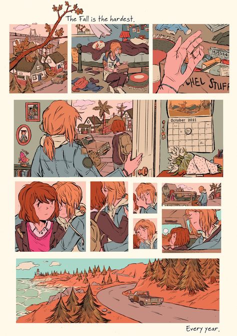 Graphic Novel Art Illustrations, Comic Strip Ideas, Graphic Novel Layout, Life Is Strange Fanart, Bd Art, Comic Book Layout, Life Comics, Mosh Pit, Towards The Sun