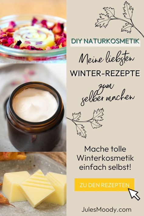 Wusstest du, dass Winterkosmetik selber machen ganz einfach sein kann? Auf meinem Blog verrate ich dir, wie du Massageöle, Fußbalsame, Lippenbalsame, Badesalze und vieles mehr ohne Vorkenntnisse selbst herstellen kannst. Ruckzuck hast du kleine Geschenke zu Weihnachten gezaubert! Schau vorbei und teste diese Einsteiger-tauglichen Rezepte! Julesmoody| DIY Naturkosmetik| Hautpflege im Winter| Naturkosmetik selber machen| Weihnachten| Geschenkidee| Wichtelgeschenk| kleine Mitbringsel Diy Wellness, Diy Kosmetik, Hand Scrub, Diy Cosmetics, Winter Diy, Diy Mask, Diy Skin Care, Doterra, Diy Beauty