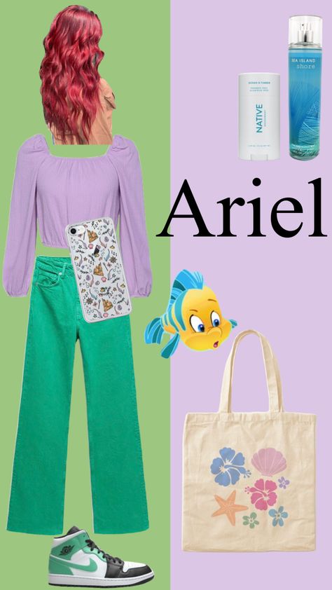 Modern Day Ariel Outfits, Modern Day Disney Princesses, Modern Disney Princess Outfits, Ariel Outfit Ideas, Ariel Outfit, Modern Day Disney, Disney Princess Outfits, Princess Vibes, Disney Princess Modern