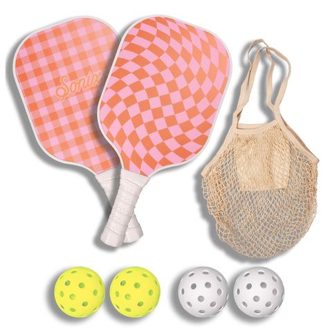 PRICES MAY VARY. Elevate your pickleball game with your favorite Sonix designs and prints! Sonix pickleball paddles are pretty and bold, stylish and fun. Whether you want to have a pickleball match with friends, or a spontaneous day of play in the sun; our pickleball set is ideal for both the casual and competitive pickleball player. These composite paddles have a durable fiberglass surface with a honeycomb polypropylene core. Best of all, they are adorned with your favorite Sonix prints. Sonix Pickleball Paddles, Cycling Workout, Pink Gingham, Paddles, Pickleball, Honeycomb, Family Fun, Pink And Orange, The Sun