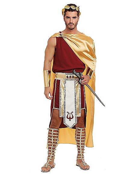 Apollo Costume, Greek God Costume, Apollo Greek, Men's Costumes, Toga Party, Greek Costume, Leaf Headpiece, Goddess Costume, Embellished Skirt