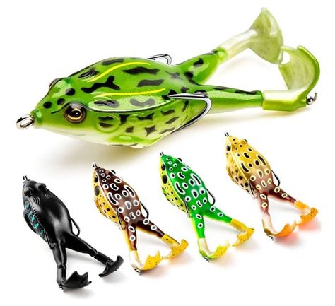 Best Frog lures around! Catch those monster fish with these simple to use frog lures. Topwater Frog Lure, Weedless Hooks! For Freshwater OR Saltwater Trout Fishing Lures, Topwater Lures, Monster Fishing, Fishing Jig, Bass Lures, Water Surface, Fishing Tackle Box, Soft Lure, Fishing Supplies