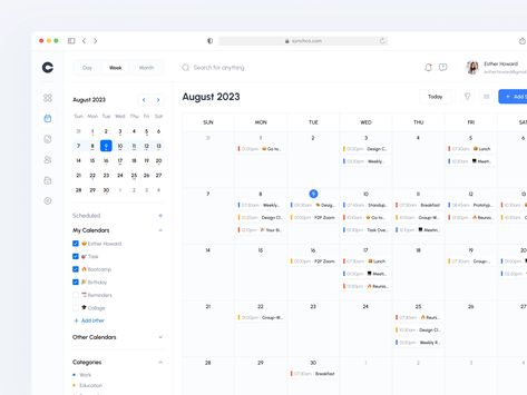 Calendar - Dashboard Design by Anisah Dipa for Dipa Inhouse on Dribbble Ux Moodboard, Calendar Ui Design, Calender Ui, Calendar Dashboard, Finance Dashboard, Schedule Calendar, Task Manager, Directory Design, Ui Design Website