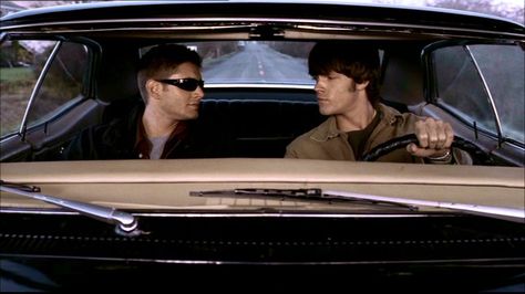 Sam gets to drive the Impala. They were so young! Season 1, Dean, Supernatural