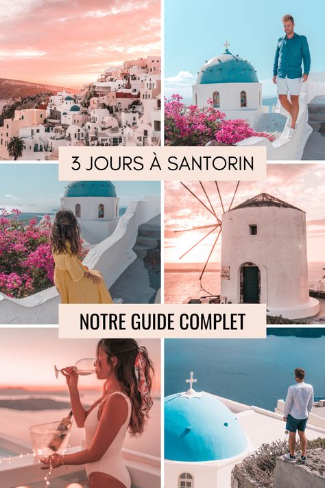 Destination Voyage, Week End, Santorini, Collage, Travel, Pins