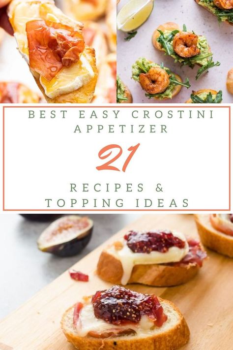 ✨🥖Dive into our little world of Crostini Creations! A collection of 21 easy, top-notch Crostini appetizer recipes & topping ideas.💫🧀. Bring one of these delicious mouth watering hors d'eouvres to your next gathering, using the french baguette as the star. Get ready to snack in style with these tasty morsels!🍅🍇🎉. .. Baguette Appetizer, Easy Crostini, Crostini Toppings, Crostini Appetizer, Fancy Appetizer Recipes, French Appetizers, Bruschetta Appetizer, Brie Appetizer, Crostini Appetizers