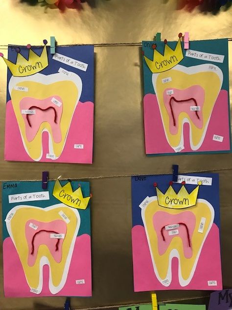 Dental Health Worksheets for Preschool and Kindergarten | TeachersMag.com Tooth Preschool Activities, Teeth Kindergarten, Tooth Preschool, Dentist Crafts, Dental Health Preschool Crafts, Dental Health Crafts, Health Preschool, Dental Health Week, Dental Health Preschool