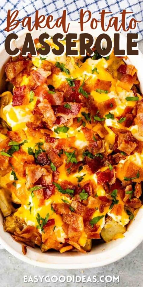 Homemade Potato Wedges, Leftover Baked Potatoes, Loaded Baked Potato Casserole, Best Baked Potato, Easy Healthy Dinner Recipes, Recipes Healthy Dinner, For Two, Baked Potato Casserole, Dinner Recipes Easy